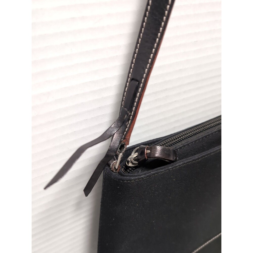 KATE SPADE BLACK CANVAS LEATHER PURSE BAG NEW YORK Beautiful - Picture 3 of 16